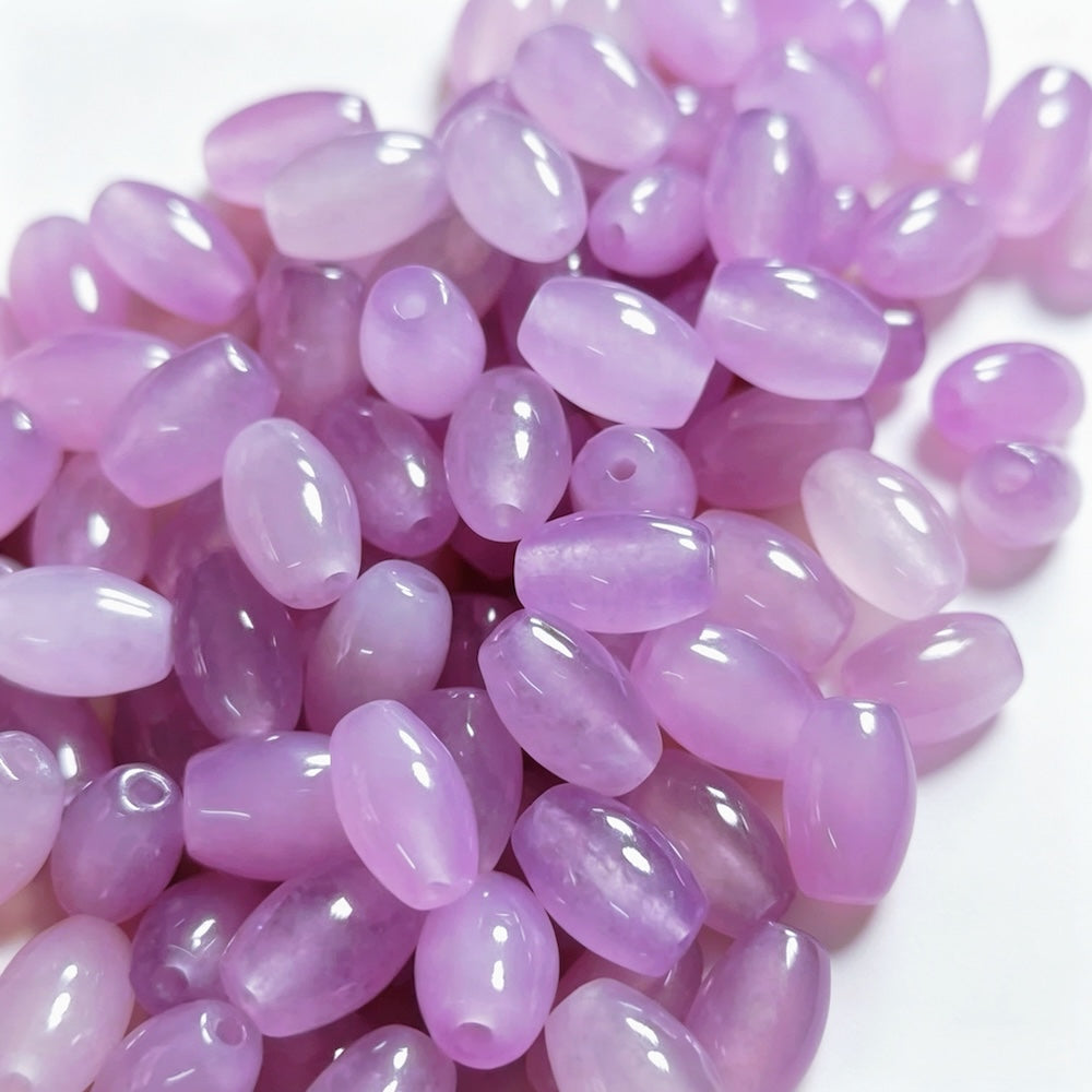 Lavender Oval Jade Beads