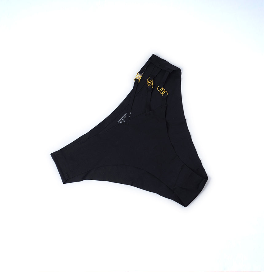 Culotte de bikini ajourée sans coutures taille basse pour femme