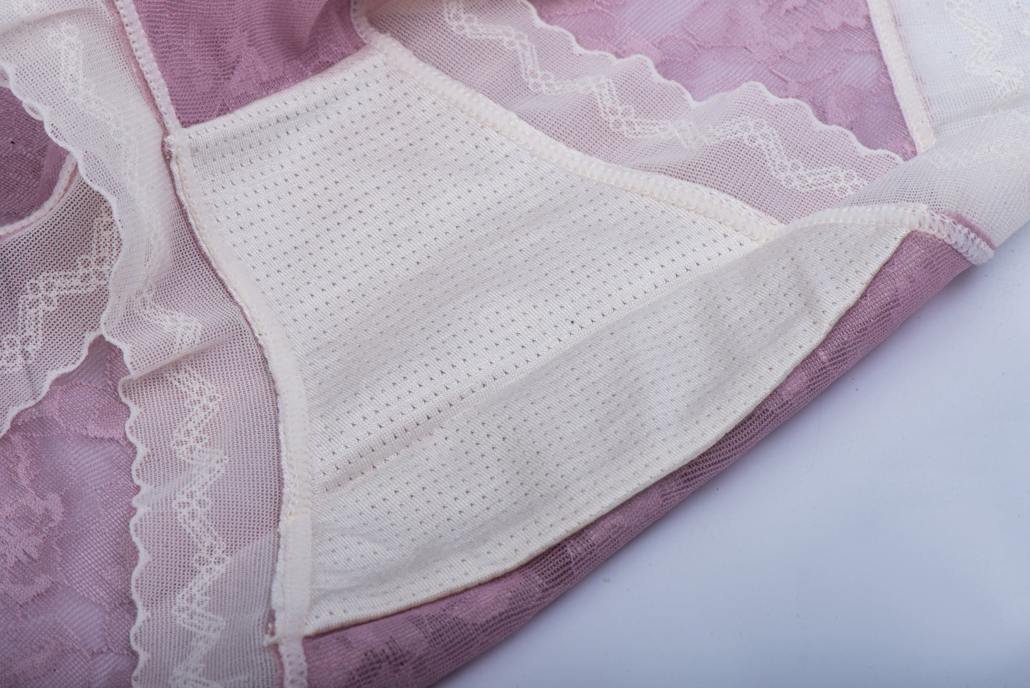 Lot de 4 culottes taille mi-haute sans coutures en dentelle sexy