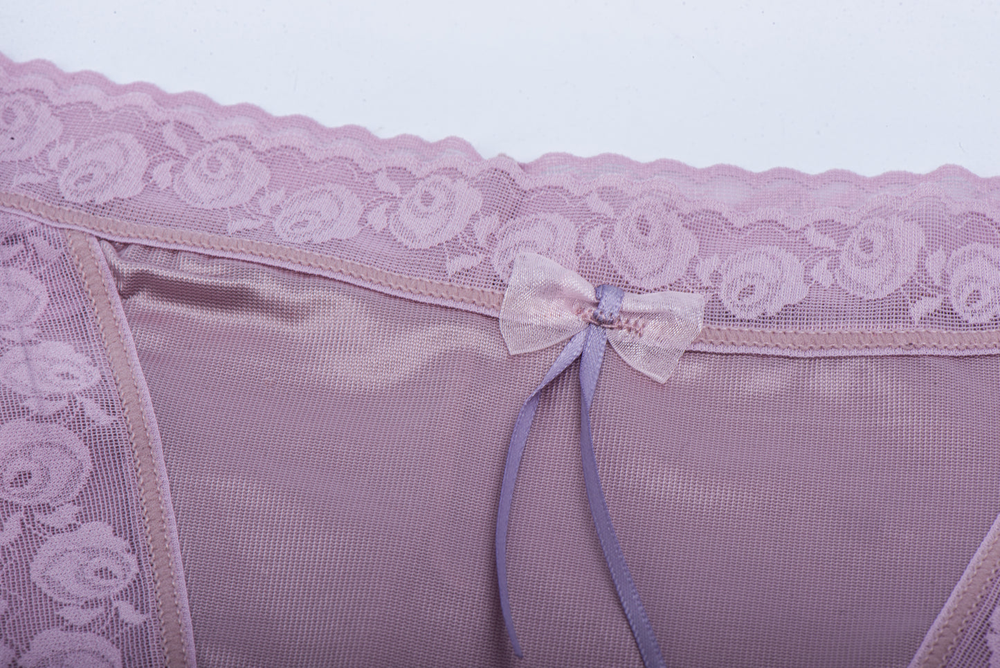 Sexy Mid-Waist Lace Briefs Breathable Elastic Style Ladies' Panties 4 Packs