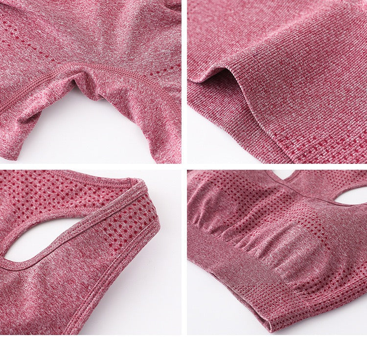 Wireless High Stretch Push-Up Sport Bra