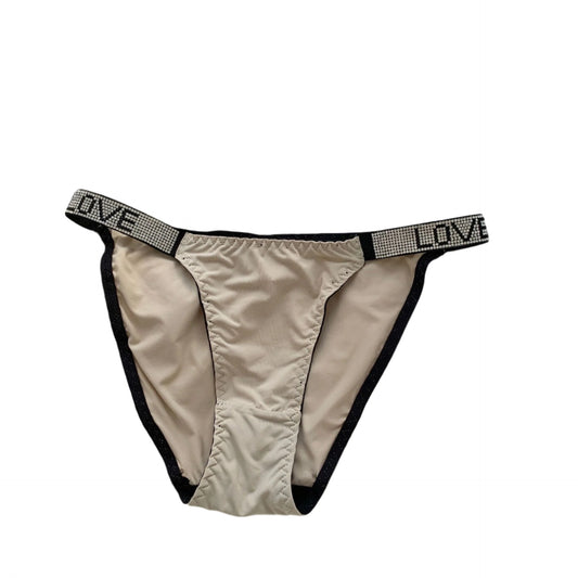 Sparkling 'LOVE' Smooth Monogram Thong Shine Strap Knickers