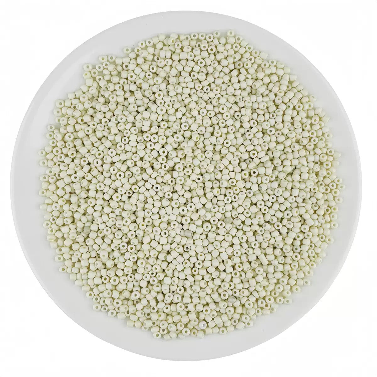 Round Solid Enamel Glass Seed Beads - 2mm Matte Solid