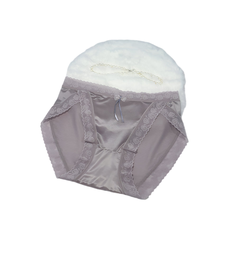 Sexy Mid-Waist Lace Briefs Breathable Elastic Style Ladies' Panties