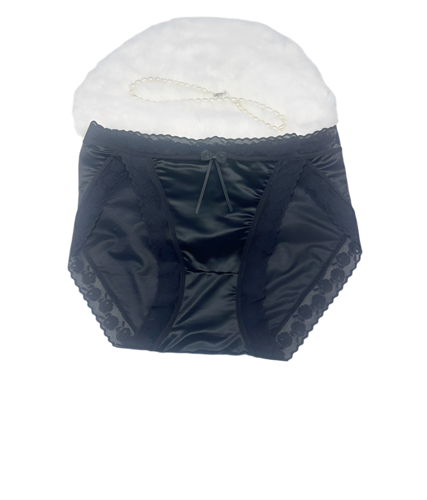 Sexy Mid-Waist Lace Briefs Breathable Elastic Style Ladies' Panties