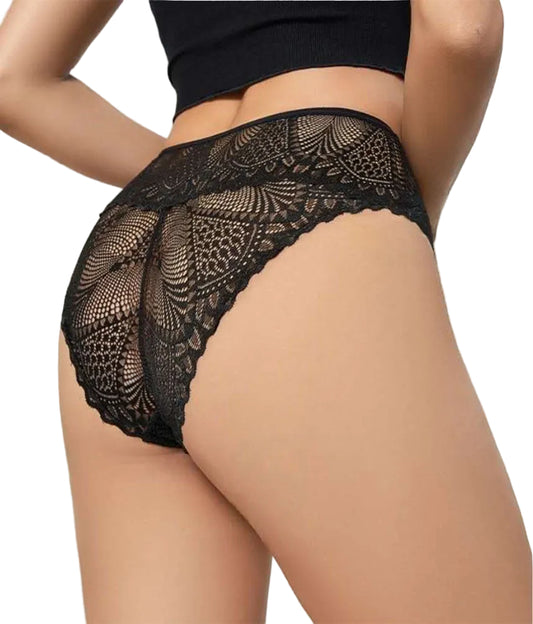 Elegant Black Lace Panties