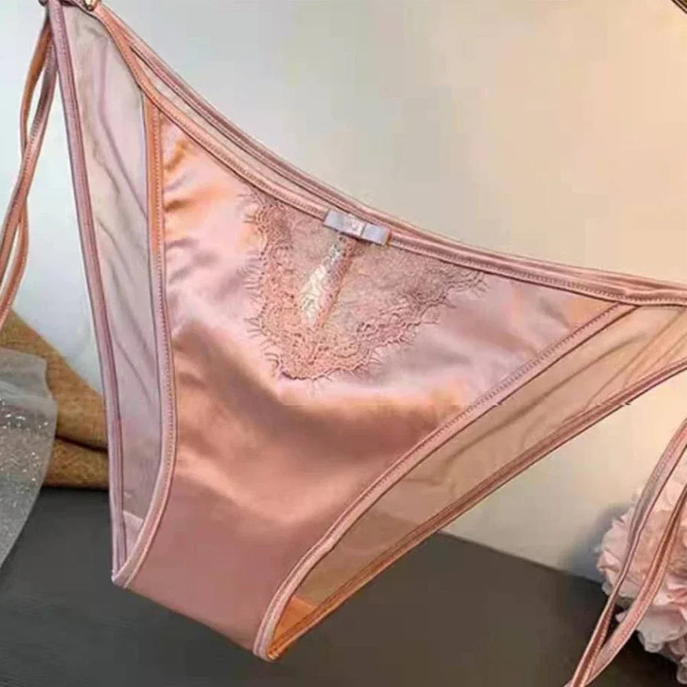 Women Lace Panties Lingerie Soft Silk seamless Low Waist Underwear