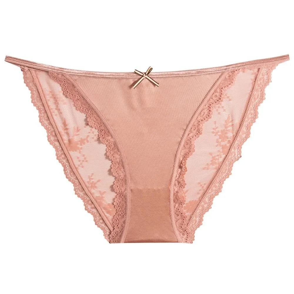 Sexy Breathable Women Panties Ice Silk Lace Knickers