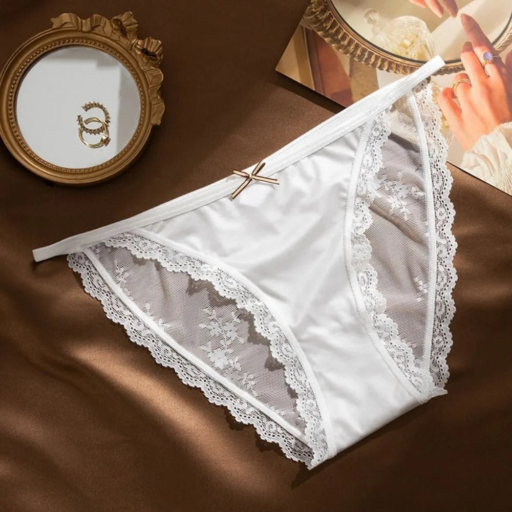 Sexy Breathable Women Panties Ice Silk Lace Knickers