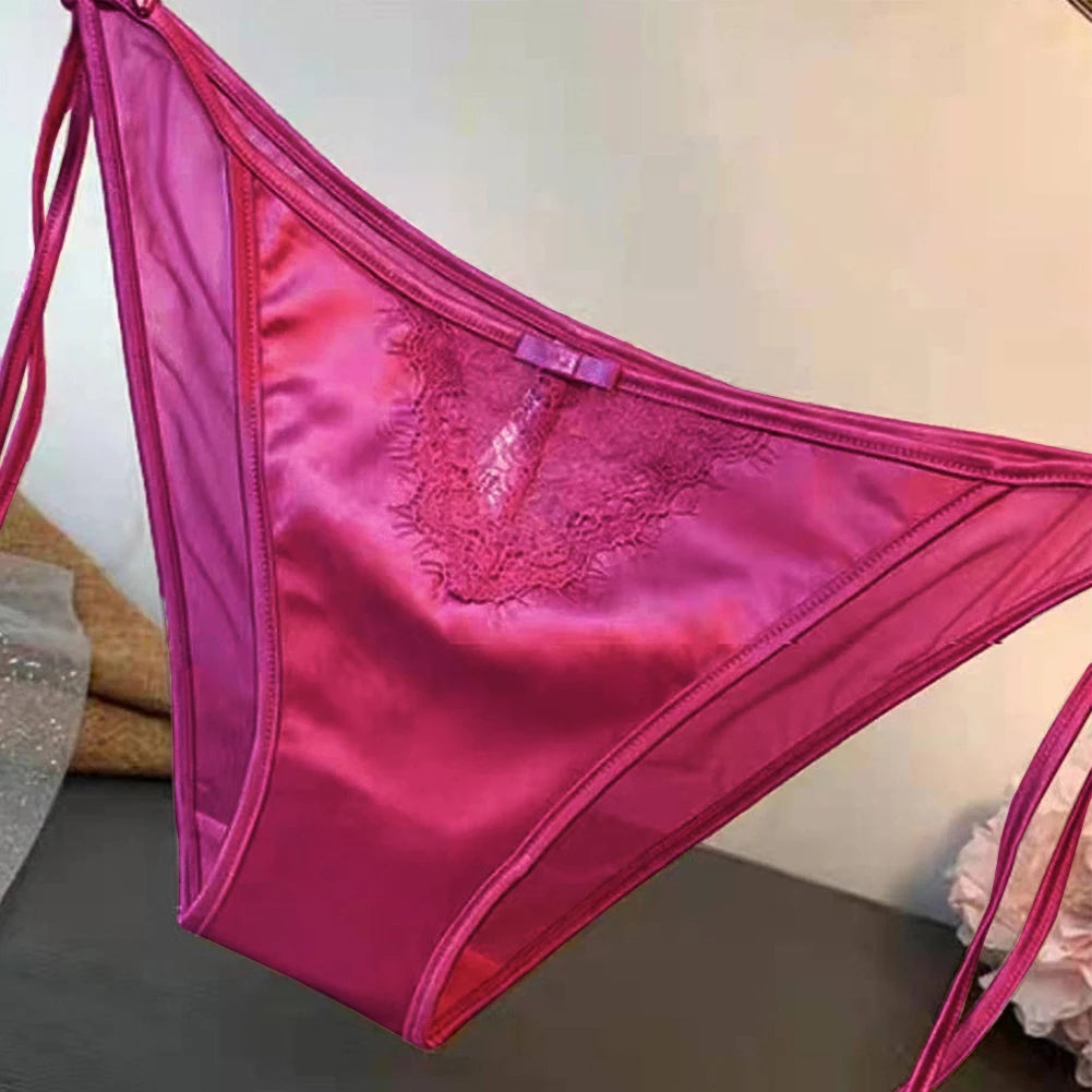 Women Lace Panties Lingerie Soft Silk seamless Low Waist Underwear