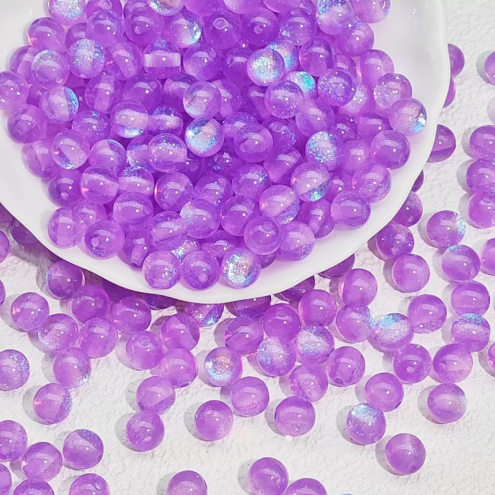 Round Simulated Cat Eye Resin Beads