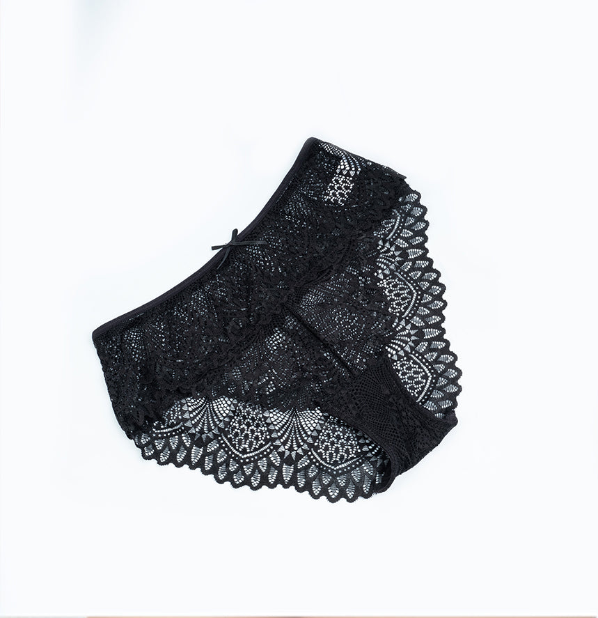 Elegant Black Lace Panties