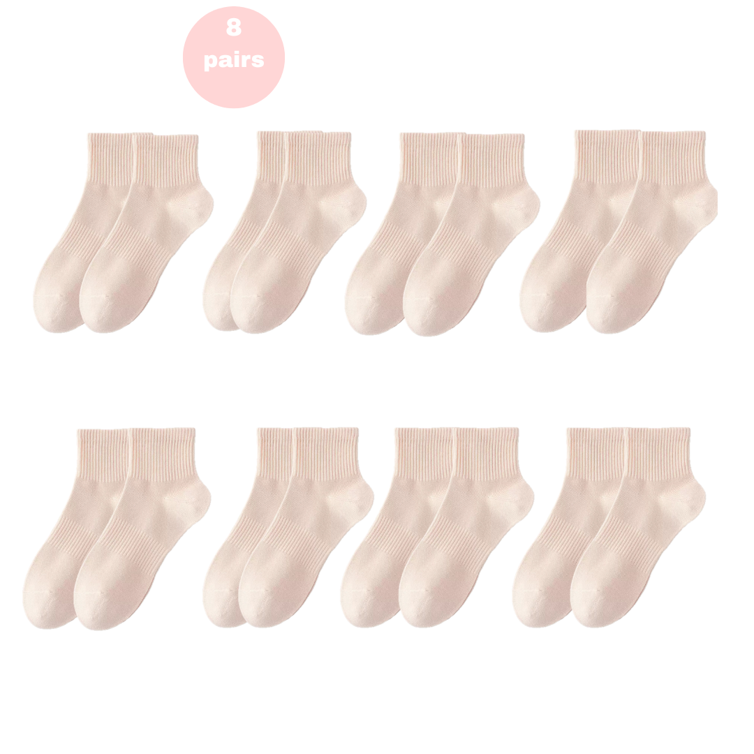 Cotton Crew Socks 8-Pack