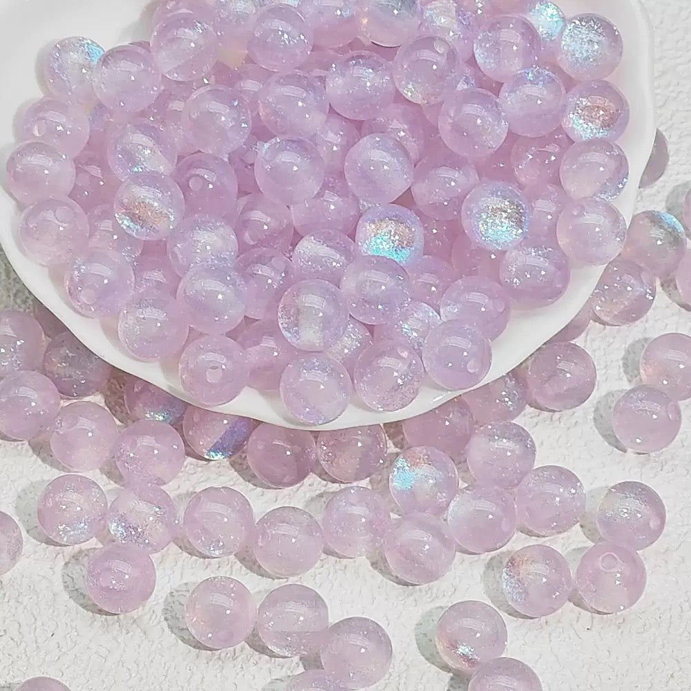 Round Simulated Cat Eye Resin Beads