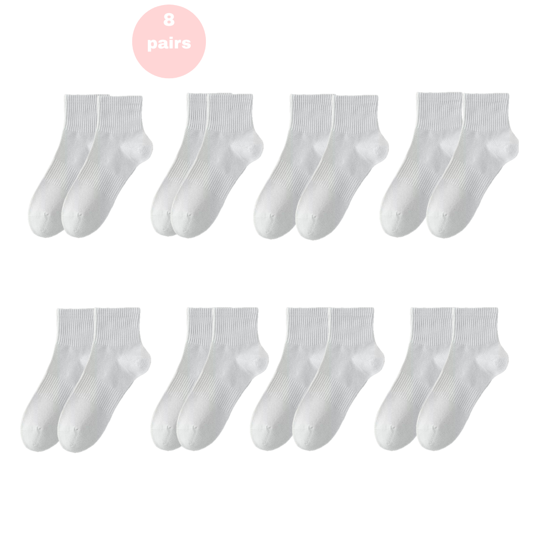 Cotton Crew Socks 8-Pack