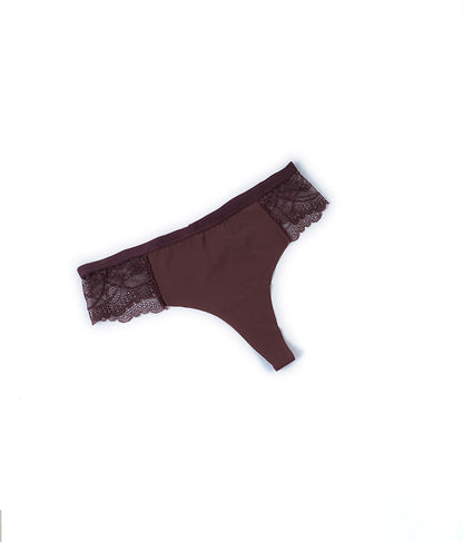 Leopard - Print & Lace Thong