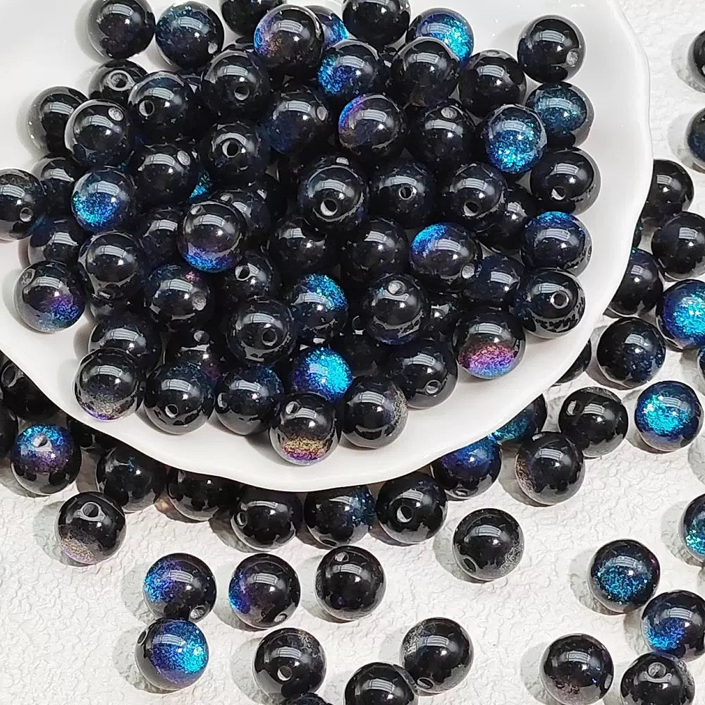 Round Simulated Cat Eye Resin Beads