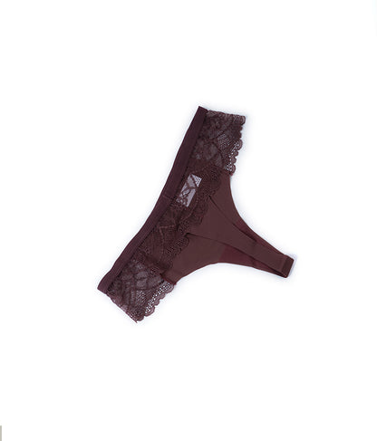 Leopard - Print & Lace Thong