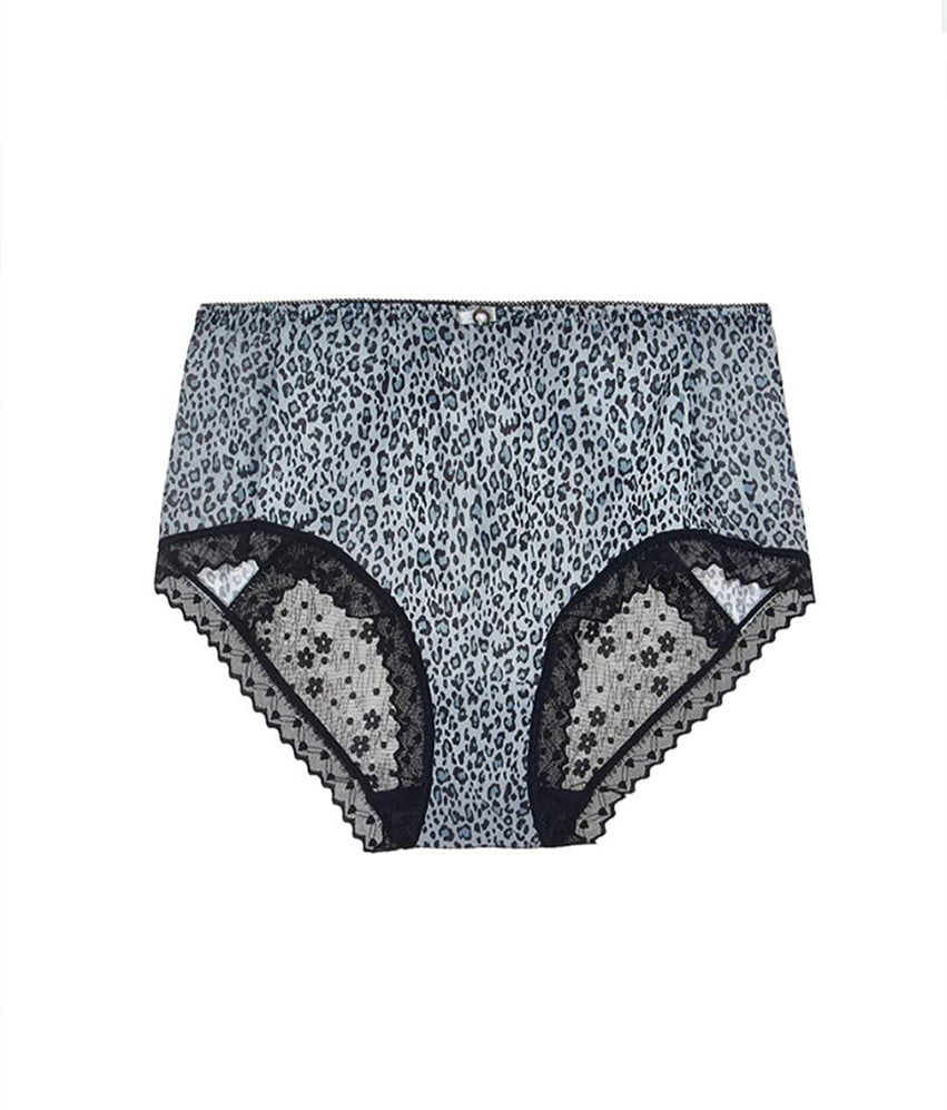 The Lace Blue Leopard Print