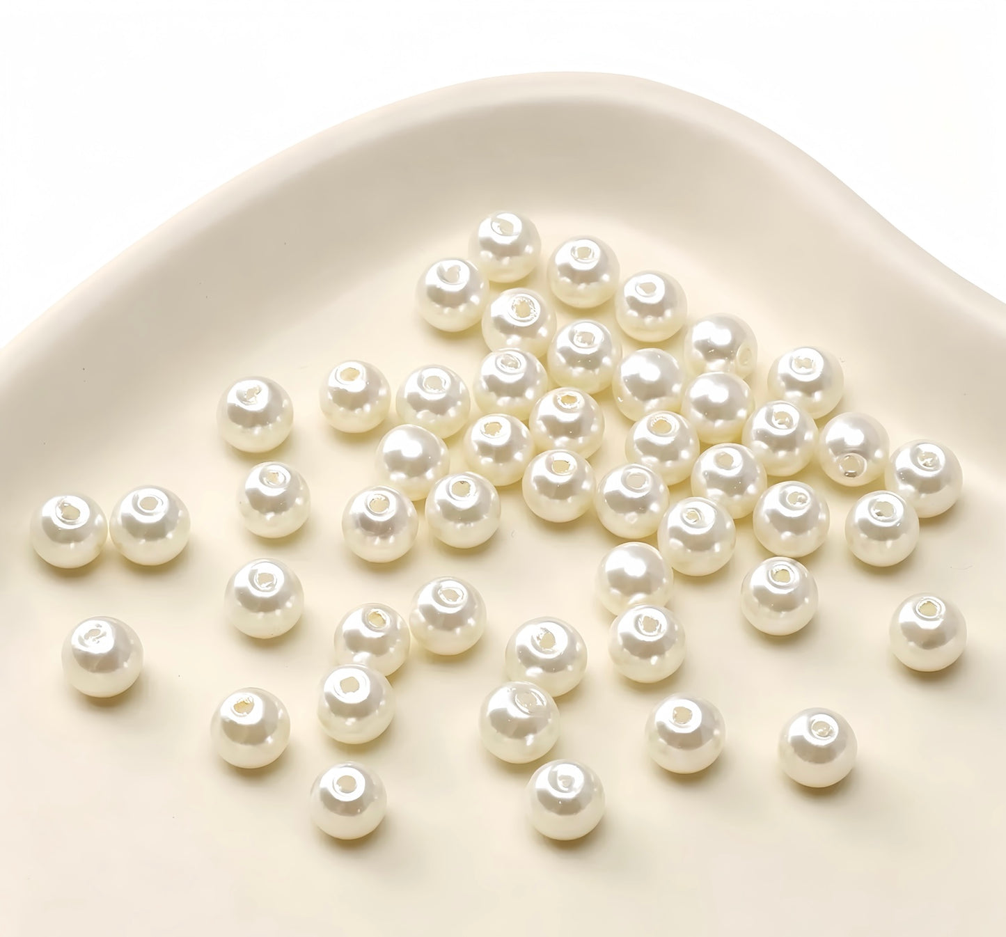 Round Glass Pearl Beads