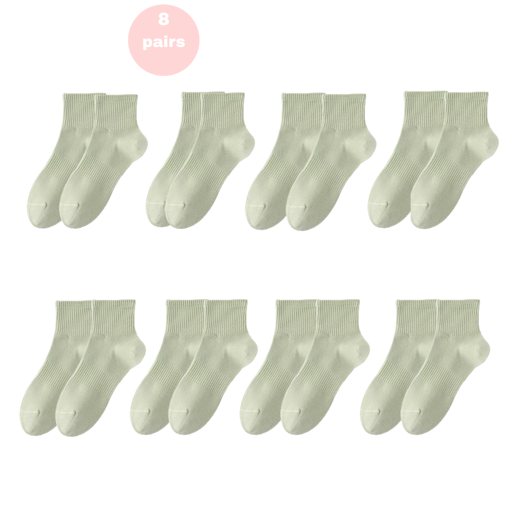 Cotton Crew Socks 8-Pack