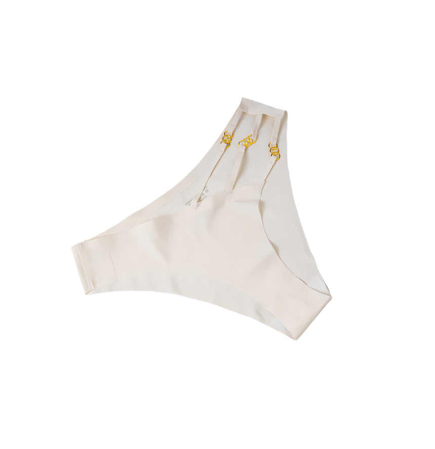Culotte de bikini ajourée sans coutures taille basse pour femme