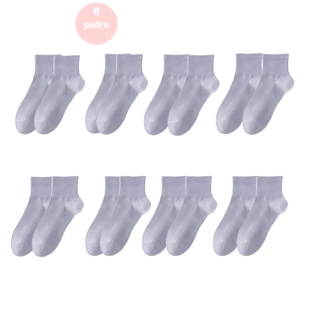 Cotton Crew Socks 8-Pack