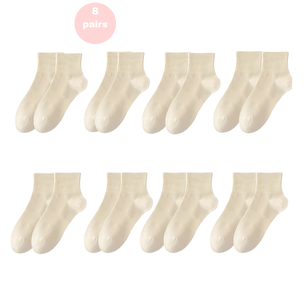 Cotton Crew Socks 8-Pack