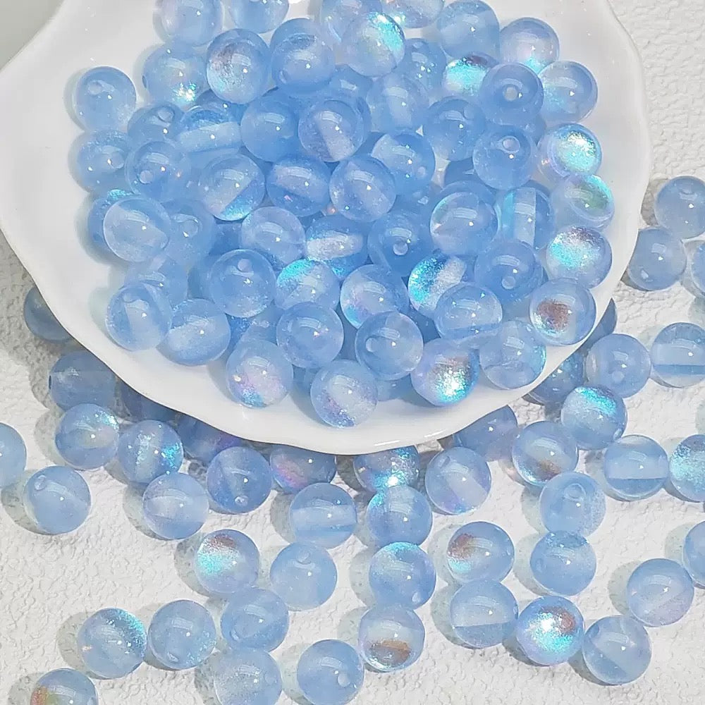 Round Simulated Cat Eye Resin Beads