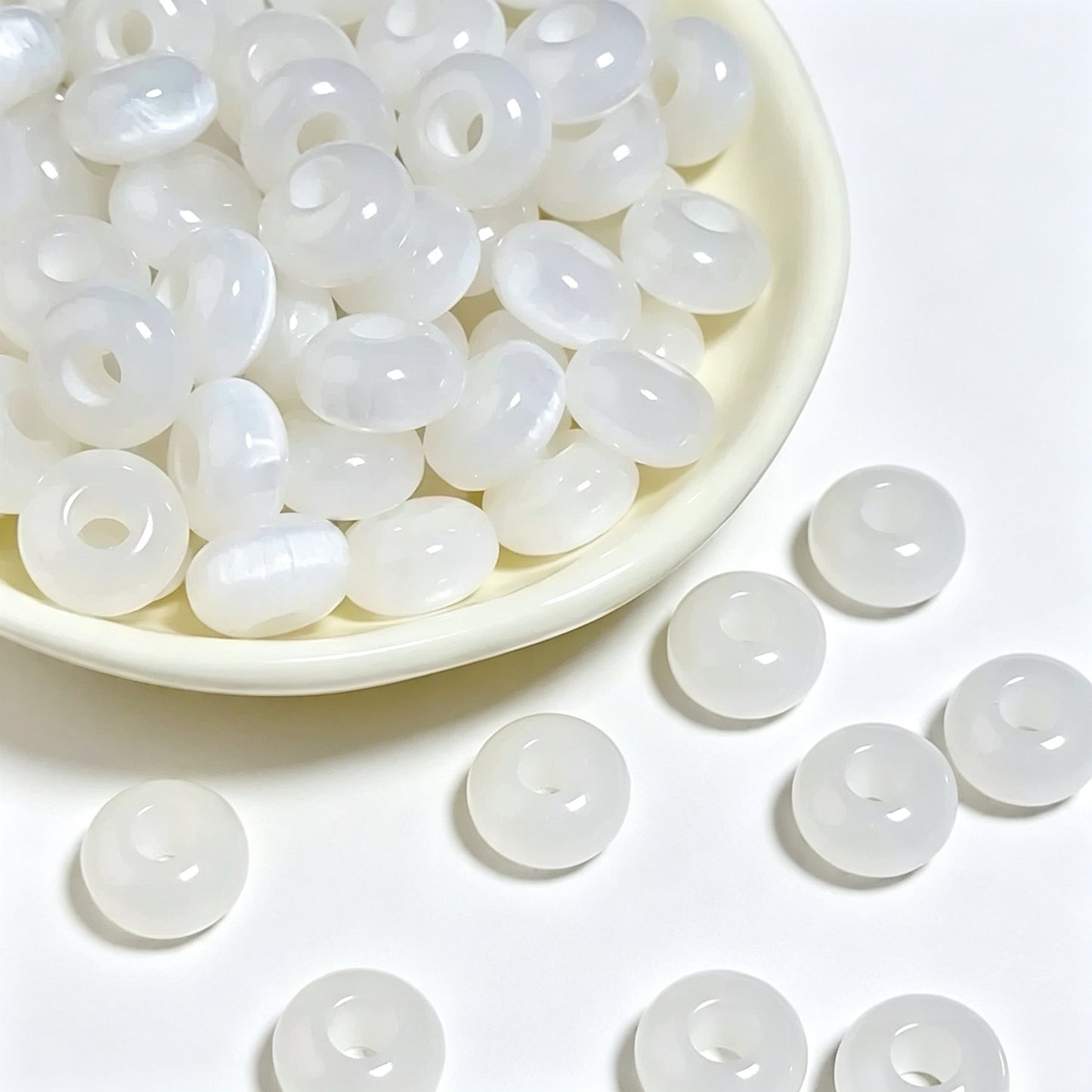 Jade Effect Abacus Beads