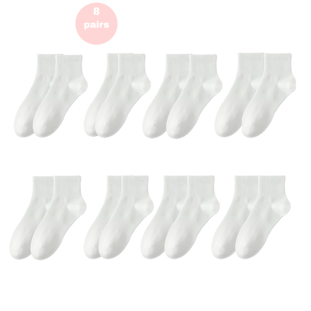 Cotton Crew Socks 8-Pack