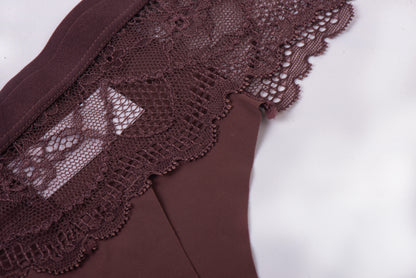 Leopard - Print & Lace Thong