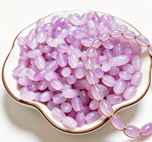 Lavender Oval Jade Beads