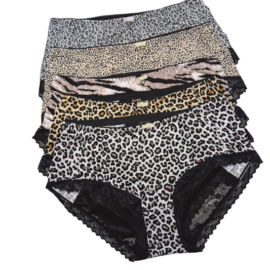 Animal Print Knickers 5Packs