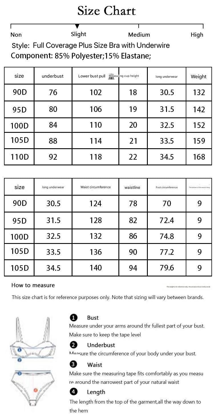 Black Plus Size Bra Set with Underwire