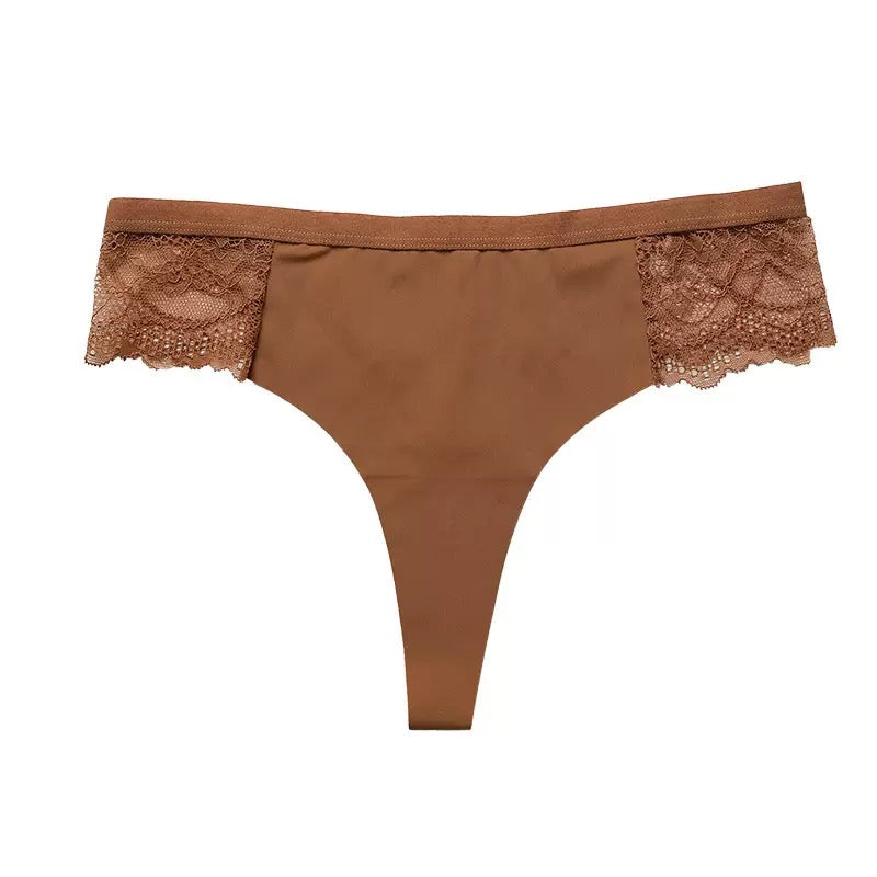 Leopard - Print & Lace Thong