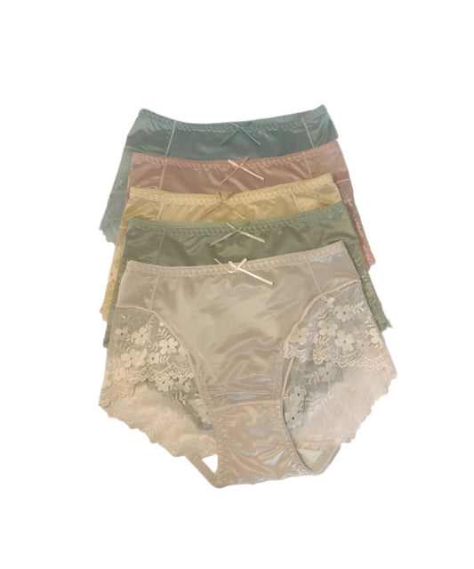 The Lace Silk Seamless Knickers.5 Packs