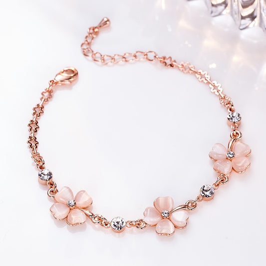 Rose Gold Plated Clover Bracelet