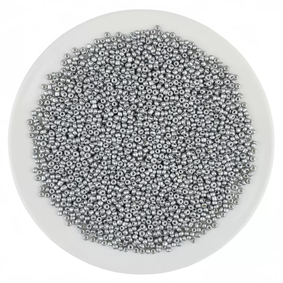 Round Solid Enamel Glass Seed Beads - 2mm Matte Solid