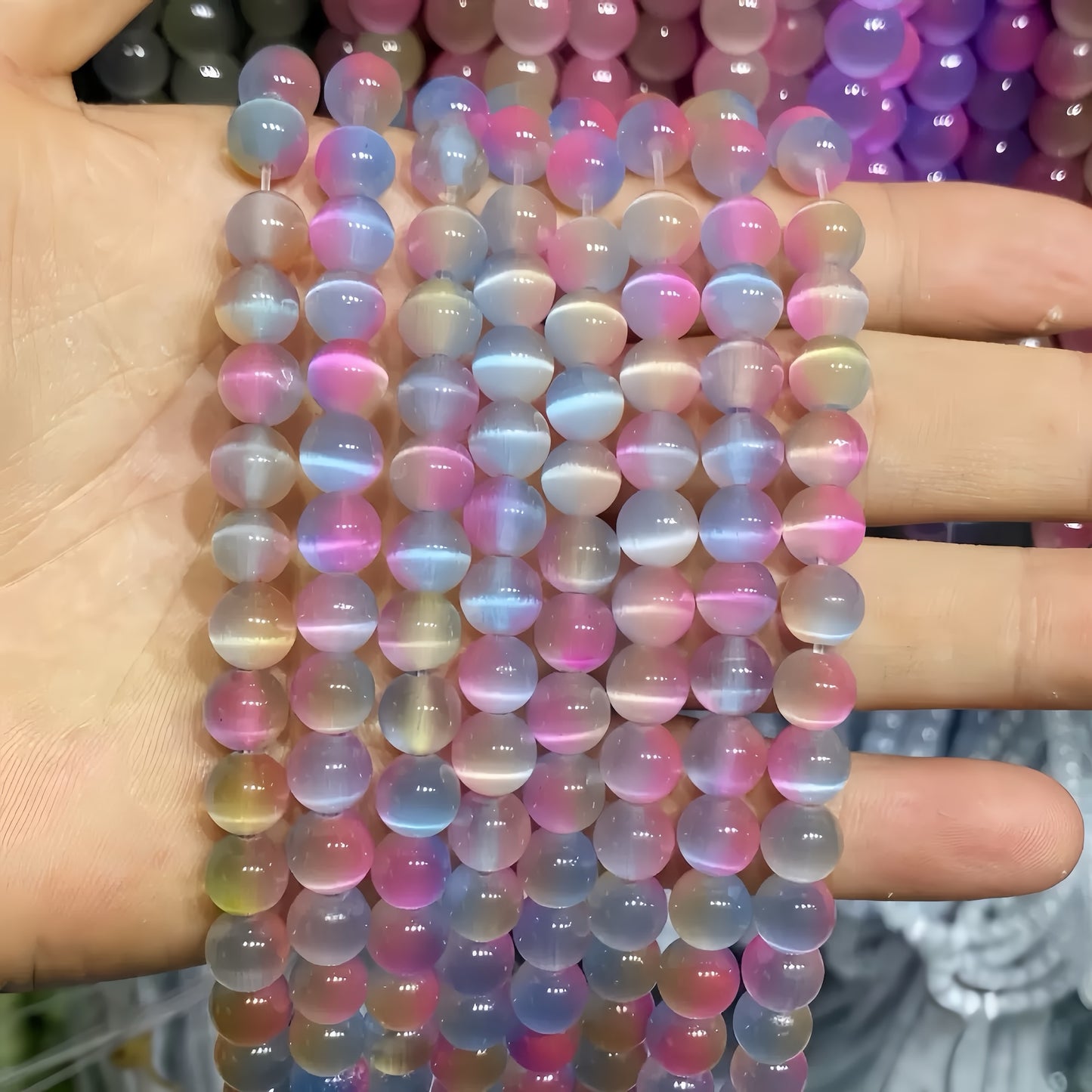 Gradient Cat's Eye Loose Beads