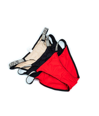 Sparkling 'LOVE' Thong  3 Packs