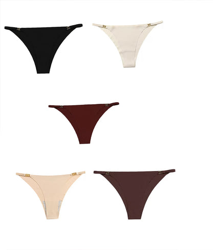 Seamless Silk Thong 5 Packs