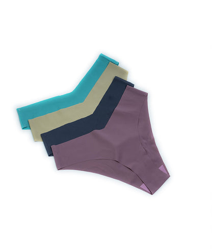 Sexy Bikini Women's Ice Silk Panties Seamless Underwear 4 Packs