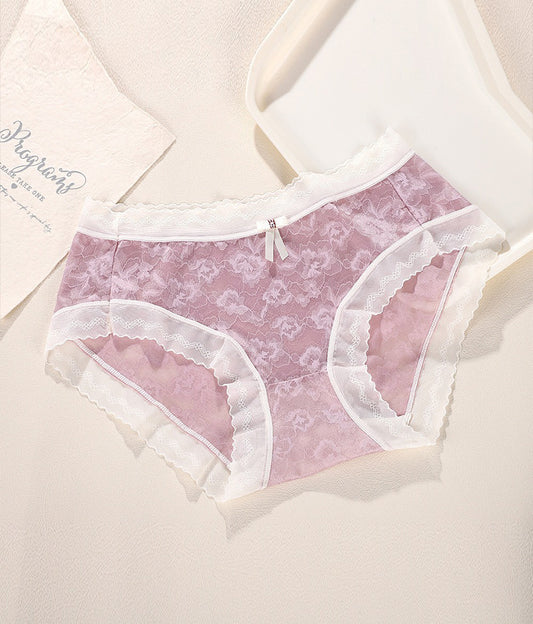 Sexy Lace Seamless Mid Rise Knicker