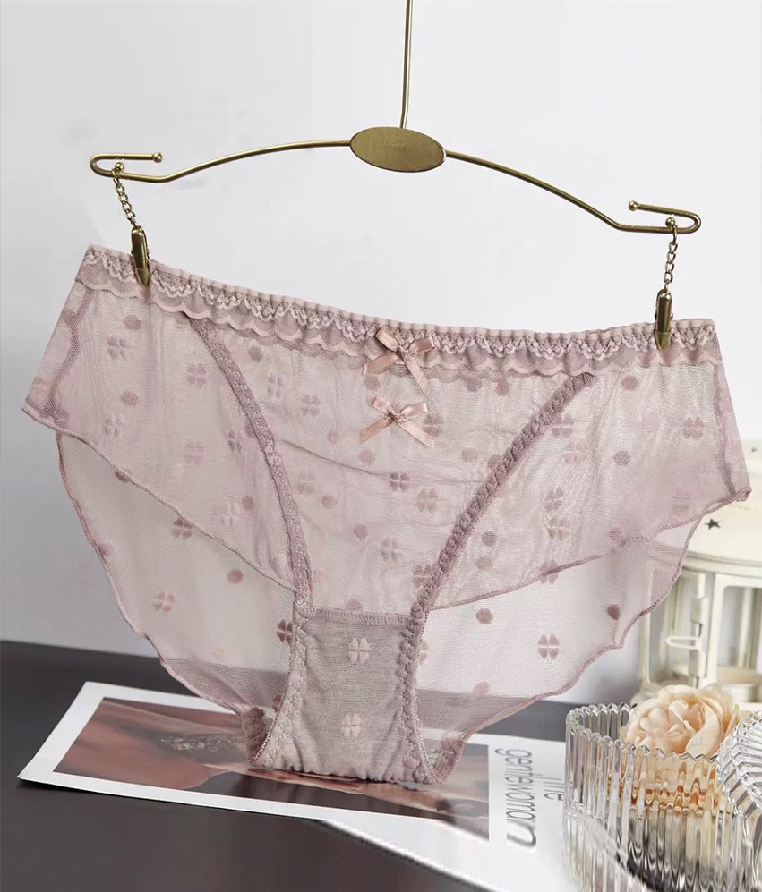 Culotte sexy en dentelle à volants et pois mignons 