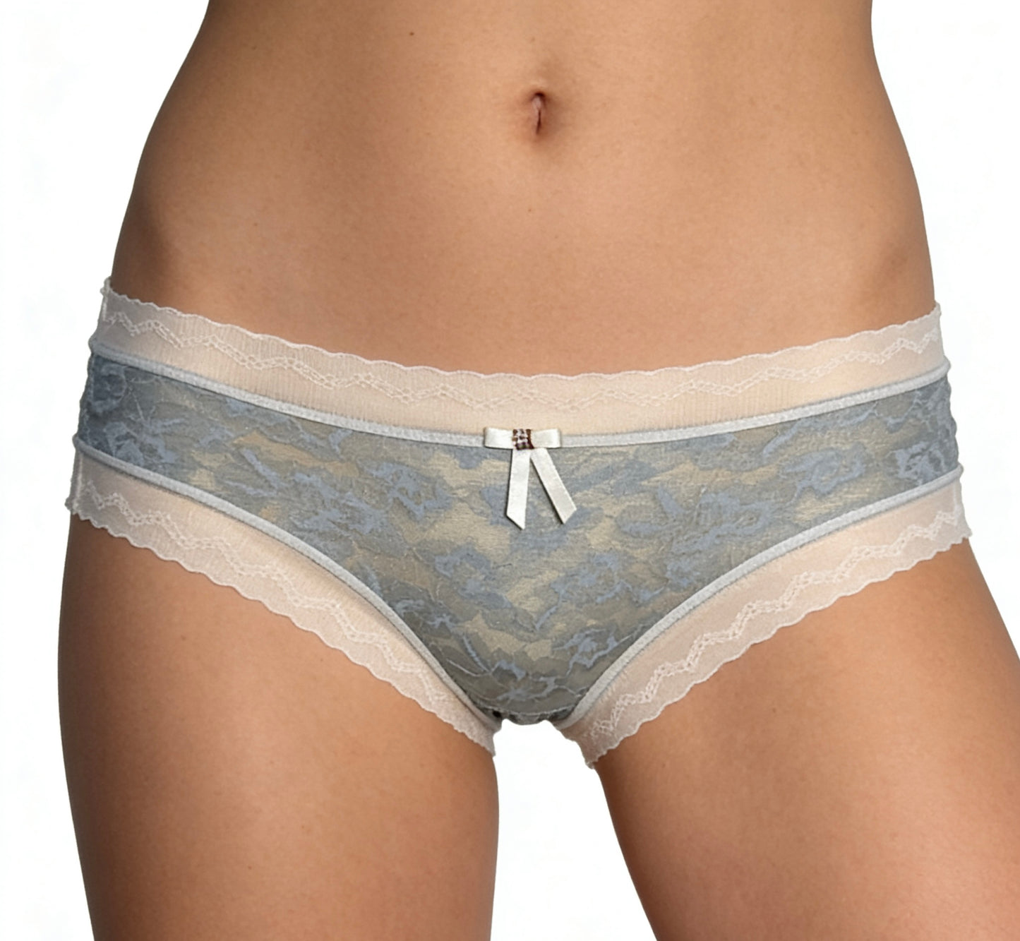 Lot de 4 culottes taille mi-haute sans coutures en dentelle sexy