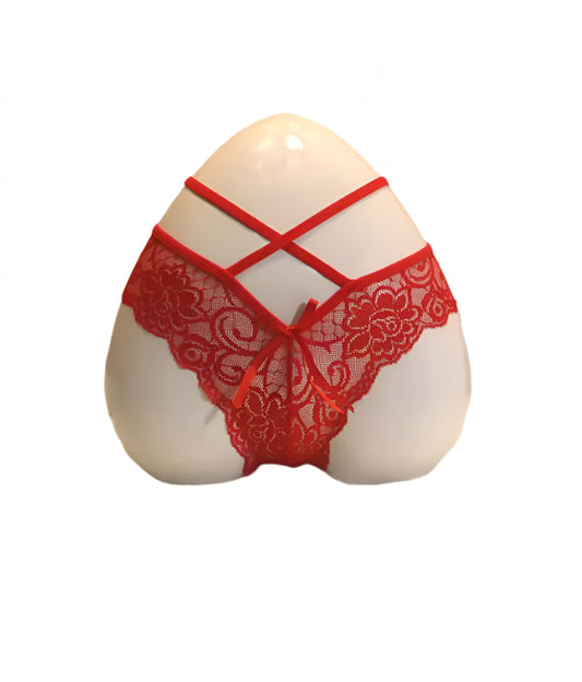 THe Lace Waist Striped Tangas No show Bikini Thongs