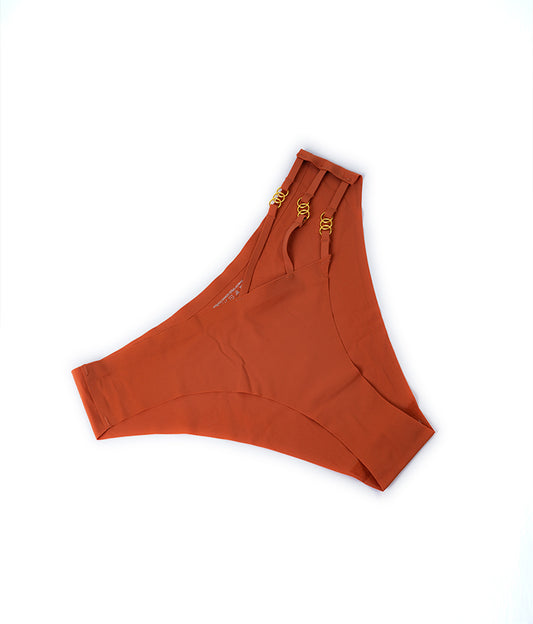 Culotte de bikini ajourée sans coutures taille basse pour femme