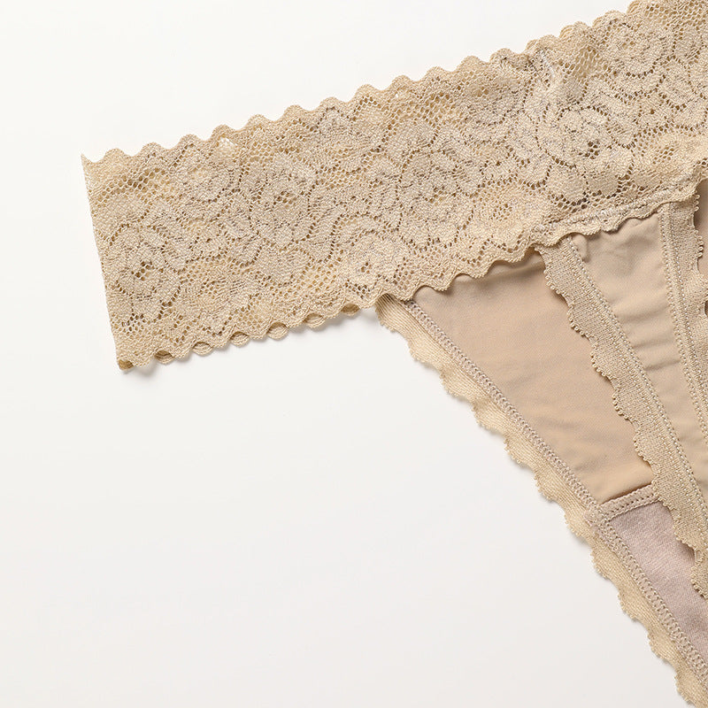 Floral Lace Waist Thong 4-Pack