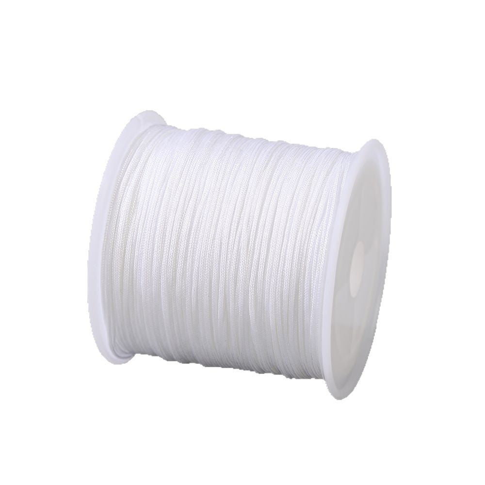 Large Spool Jade Braiding Cord - 0.8mm Waxed Nylon Thread